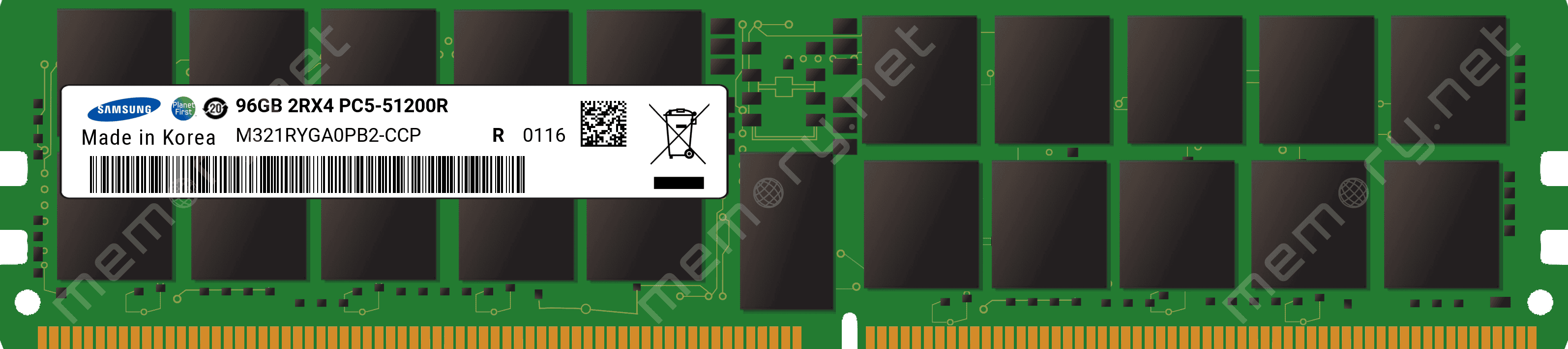 Samsung RAM DDR5 REG  96GB/PC6400/ECC/Samsung (2Rx4) (M321RYGA0PB2-CCP) thumbnail