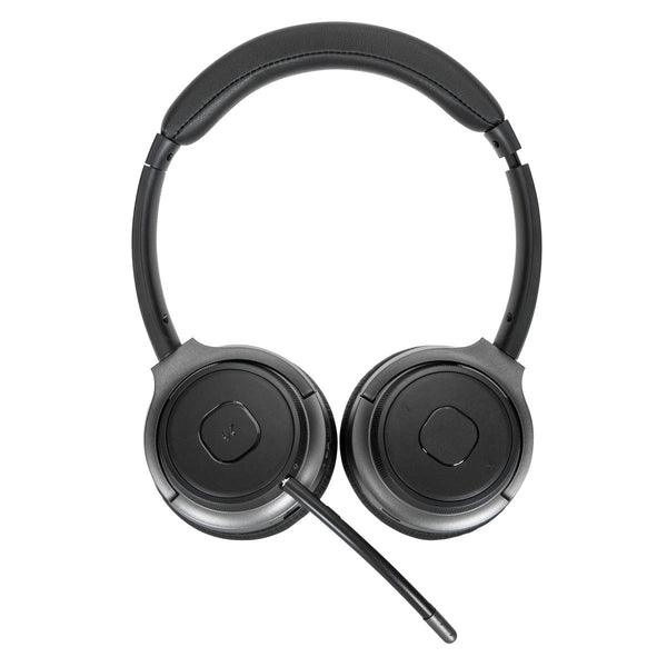 Targus AEH104GL hoofdtelefoon/headset Bedraad en draadloos Hoofdband Oproepen/muziek USB Type-C Bluetooth Zwart (AEH104GL) thumbnail