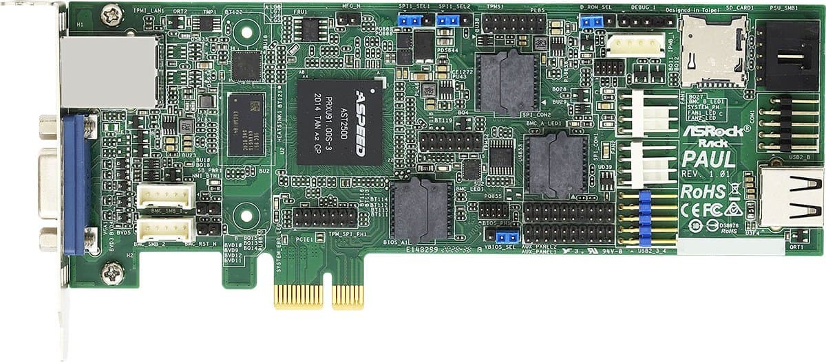 ASRock Rack PAUL Fernwartungskarte Low-Profile ASPEED AST2500 (90-SC02P0-00UANZ) (90-SC02P0-00UANZ) thumbnail