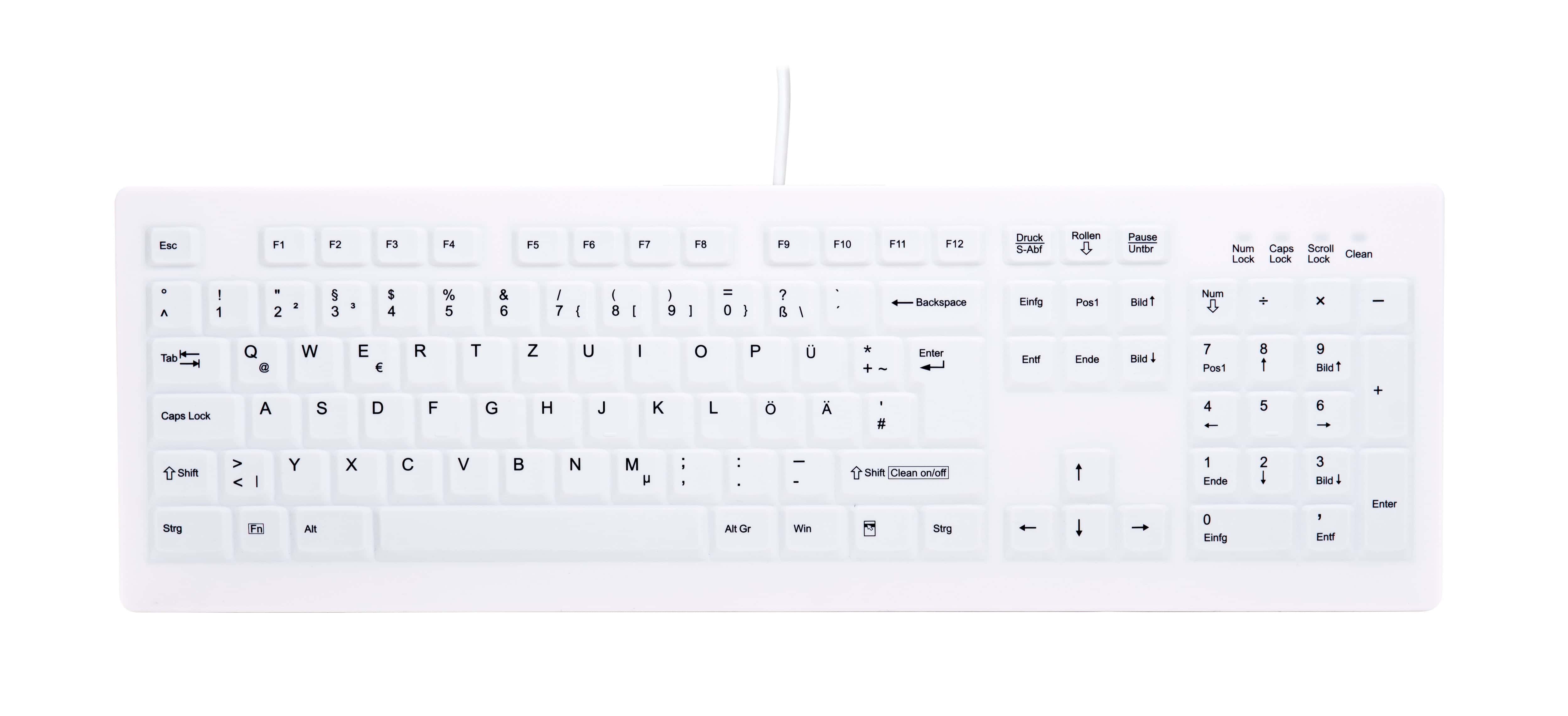 Contour Design Active Key AK-C8100 toetsenbord Kantoor RF Draadloos Duits Wit (AK-C8100-W/GE) thumbnail