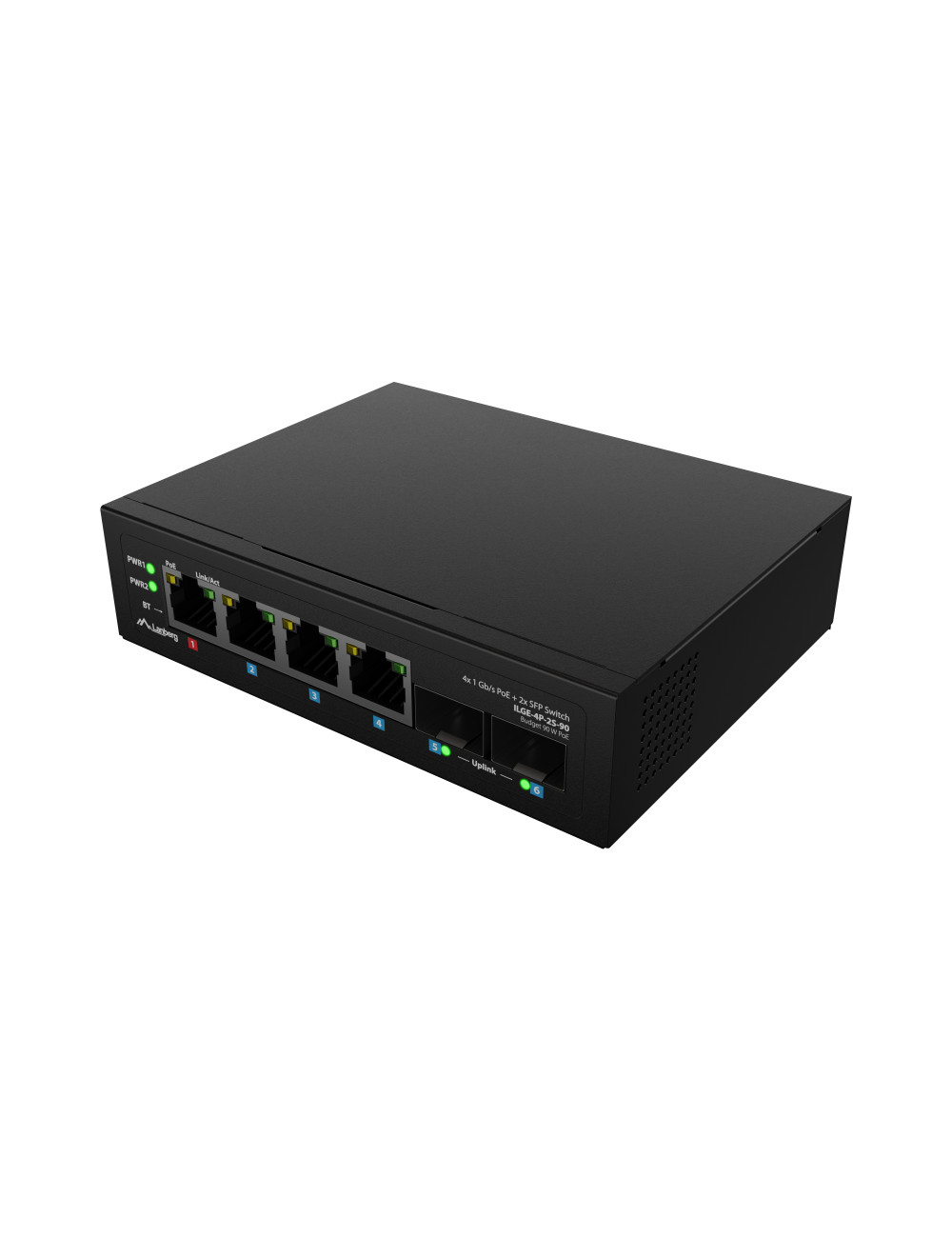 LANBERG Switch ILGE-4P-2S-90 Light Indus.PoE 1xBT 3xAT 2xSFP (ILGE-4P-2S-90) thumbnail