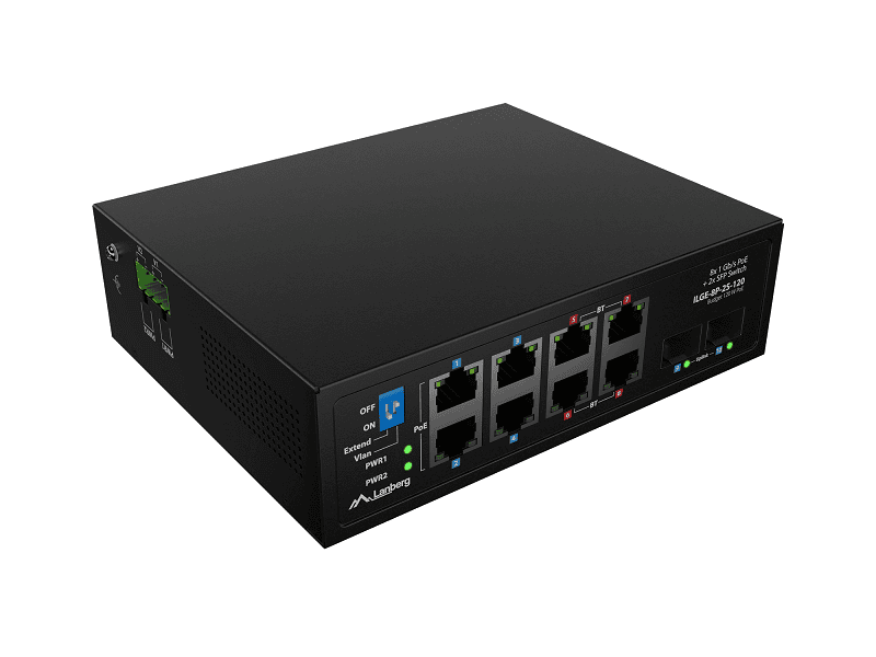 LANBERG Switch ILGE-8P-2S-120 LightIndus.PoE 4xBT 4xAT 2xSFP (ILGE-8P-2S-120) thumbnail