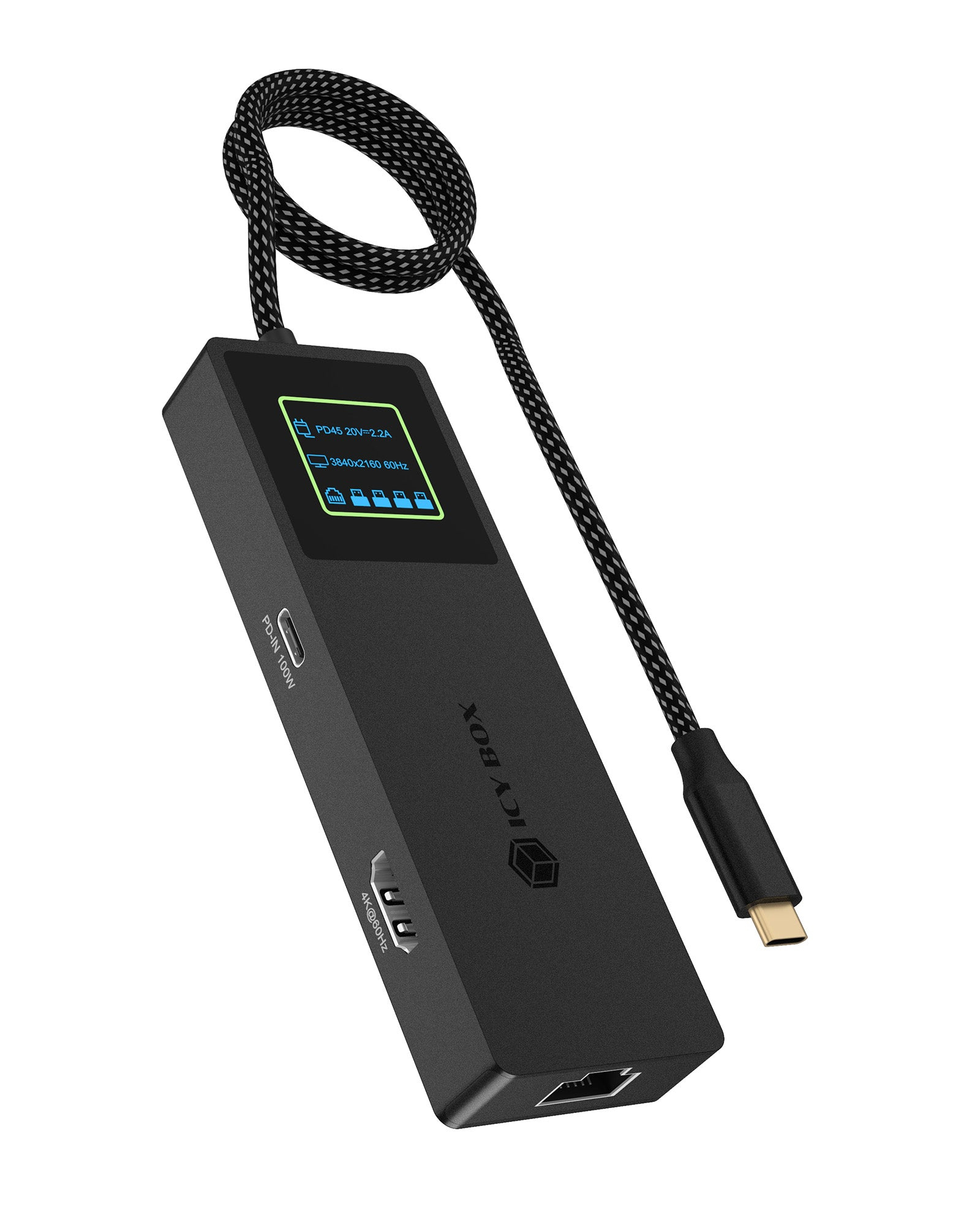 ICY BOX Spade Dock 4038 Bedraad USB 3.2 Gen 2 (3.1 Gen 2) Type-C Zwart (IB-DK4038-LCD) thumbnail