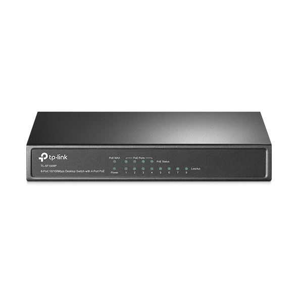 TP-Link TL-SF1008P Unmanaged Fast Ethernet (10/100) Power over Ethernet (PoE) Zwart (TL-SF1008P) thumbnail