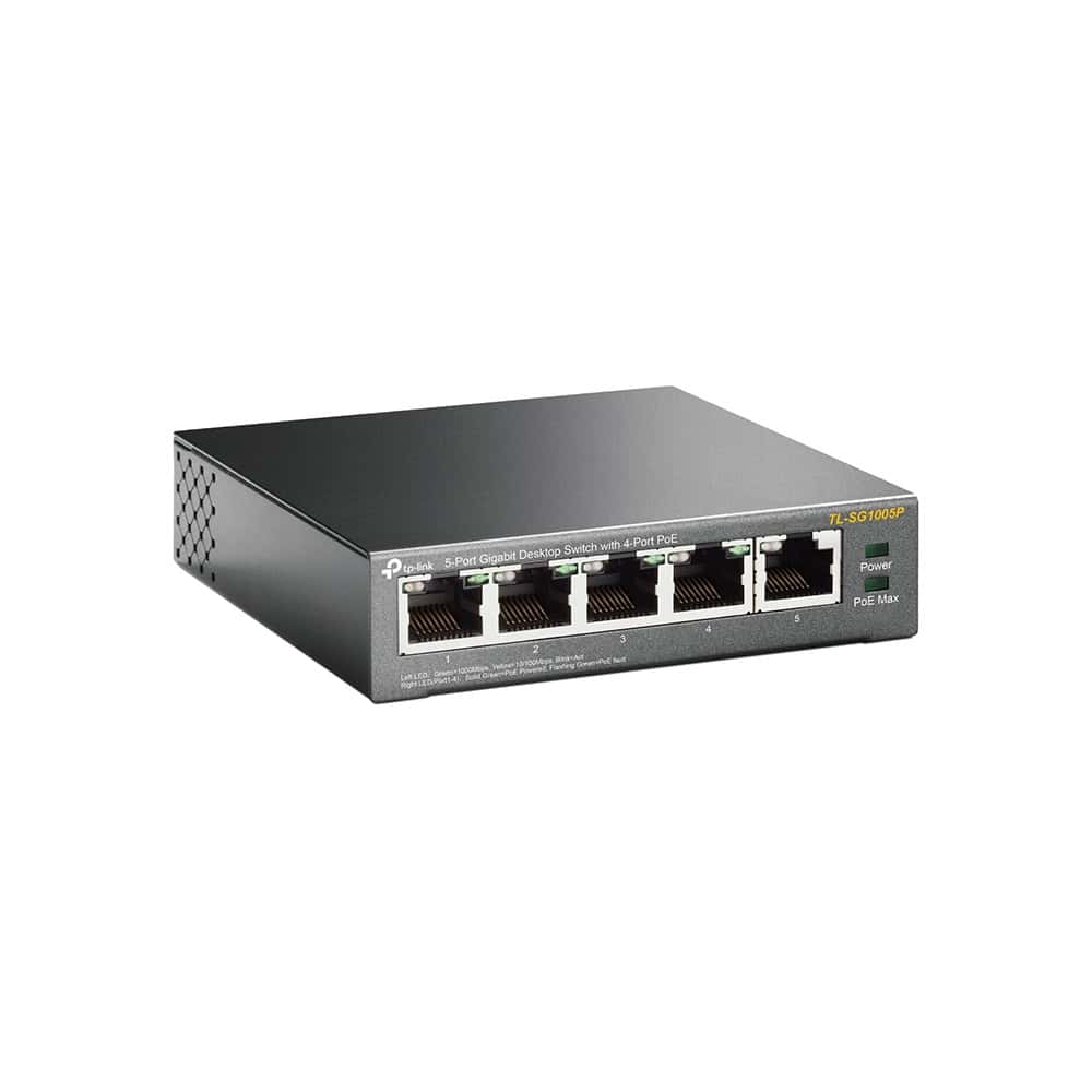 TP-Link TL-SG1005P Unmanaged Gigabit Ethernet (10/100/1000) Power over Ethernet (PoE) Zwart (TL-SG1005P) thumbnail