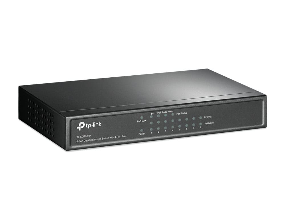 TP-Link TL-SG1008P Gigabit Ethernet (10/100/1000) Power over Ethernet (PoE) Grijs (TL-SG1008P) thumbnail