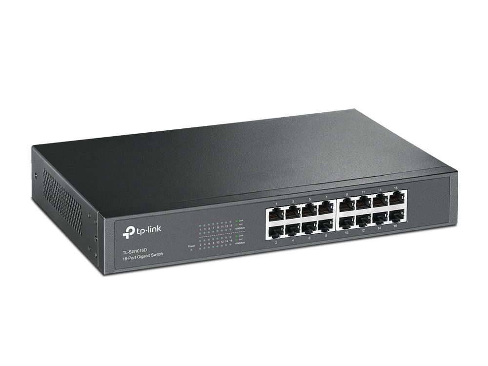 TP-Link TL-SG1016D Unmanaged Gigabit Ethernet (10/100/1000) Zwart (TL-SG1016D) thumbnail