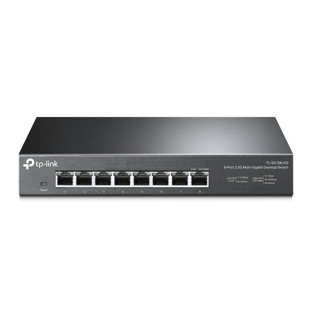 TP-Link TL-SG108-M2 netwerk-switch Unmanaged 2.5G Ethernet (100/1000/2500) Zwart (TL-SG108-M2) thumbnail