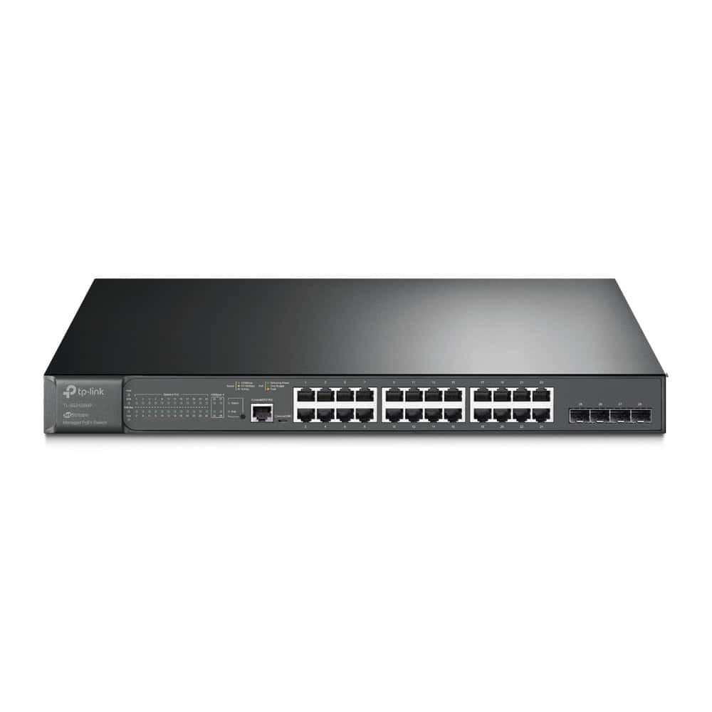 TP-Link TL-SG3428MP netwerk-switch Managed L2/L3 Gigabit Ethernet (10/100/1000) Power over Ethernet (PoE) 1U Zwart (TL-SG3428MP) thumbnail TP-Link TL-SG3428MP netwerk-switch Managed L2/L3 Gigabit Ethernet (10/100/1000) Power over Ethernet (PoE) 1U Zwart (TL-SG3428MP) thumbnail