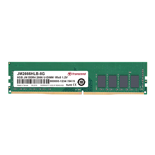Transcend JetRam JM2666HLB-8G geheugenmodule 8 GB 1 x 8 GB DDR4 2666 MHz (JM2666HLB-8G) thumbnail