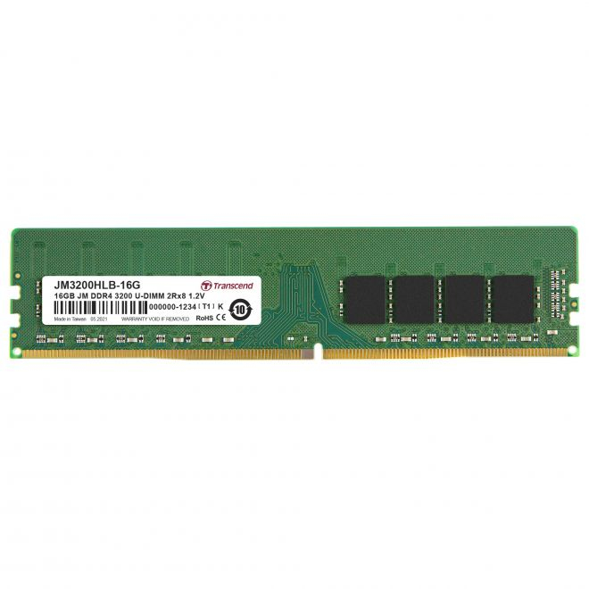 Transcend JM3200HLB-16G geheugenmodule 16 GB 2 x 8 GB DDR4 3200 MHz (JM3200HLB-16G) thumbnail