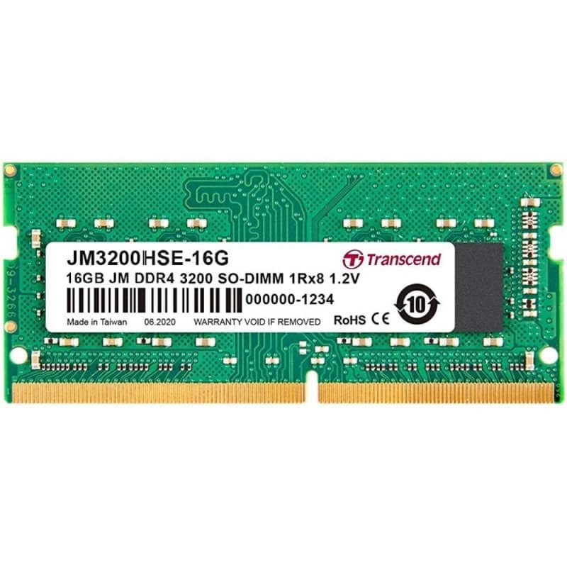 Transcend JetRam JM3200HSE-16G geheugenmodule 16 GB 1 x 16 GB DDR4 3200 MHz (JM3200HSE-16G) thumbnail