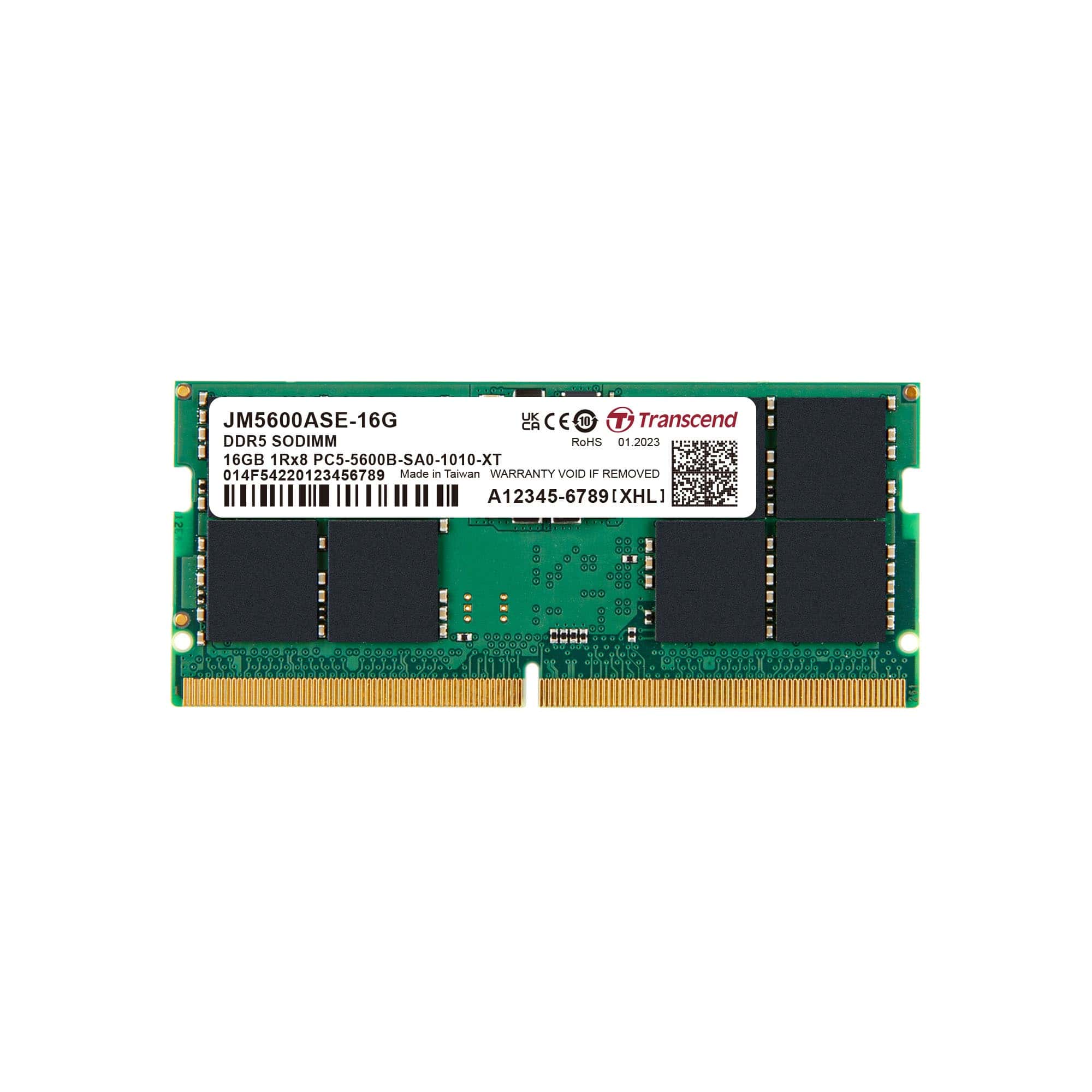Transcend JetRam JM5600ASE-16G geheugenmodule 16 GB 1 x 16 GB DDR5 5600 MHz ECC (JM5600ASE-16G) thumbnail