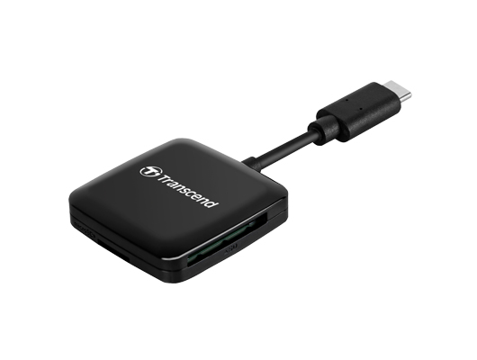 Transcend RDC3 geheugenkaartlezer USB 3.2 Gen 1 (3.1 Gen 1) Type-C Zwart (TS-RDC3) thumbnail