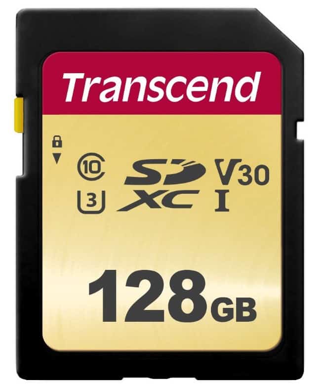 Transcend 128GB UHS-I U3 SD SDXC Klasse 10 (TS128GSDC500S) thumbnail
