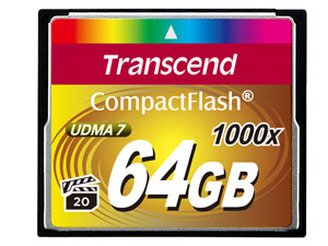 Transcend CompactFlash Card 1000x 64GB MLC (TS64GCF1000) thumbnail