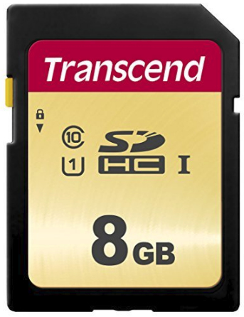 Transcend 8GB, UHS-I, SD SDHC MLC Klasse 10 (TS8GSDC500S) thumbnail
