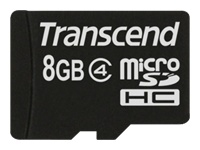 Transcend TS8GUSDC4 flashgeheugen 8 GB MicroSDHC Klasse 4 (TS8GUSDC4) thumbnail