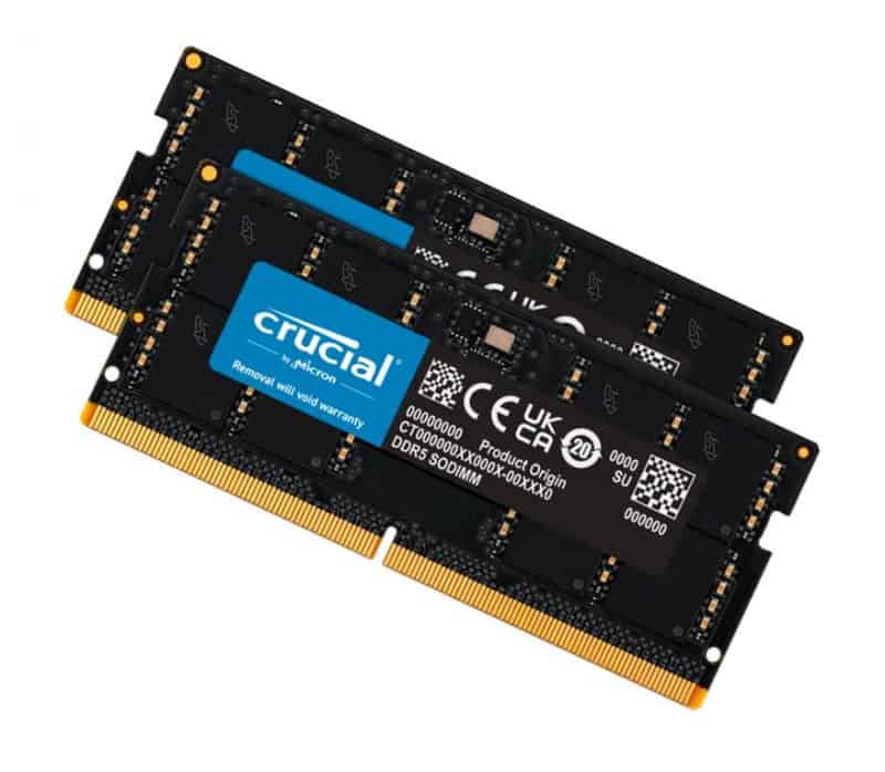 Micron SO DDR5 64GB PC 5600 CL46  KIT  (2x32GB)  Crucial intern retail (CT2K32G56C46S5) thumbnail