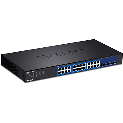 Trendnet TEG-30284 netwerk-switch Managed Gigabit Ethernet (10/100/1000) 1U Zwart (TEG-30284) thumbnail