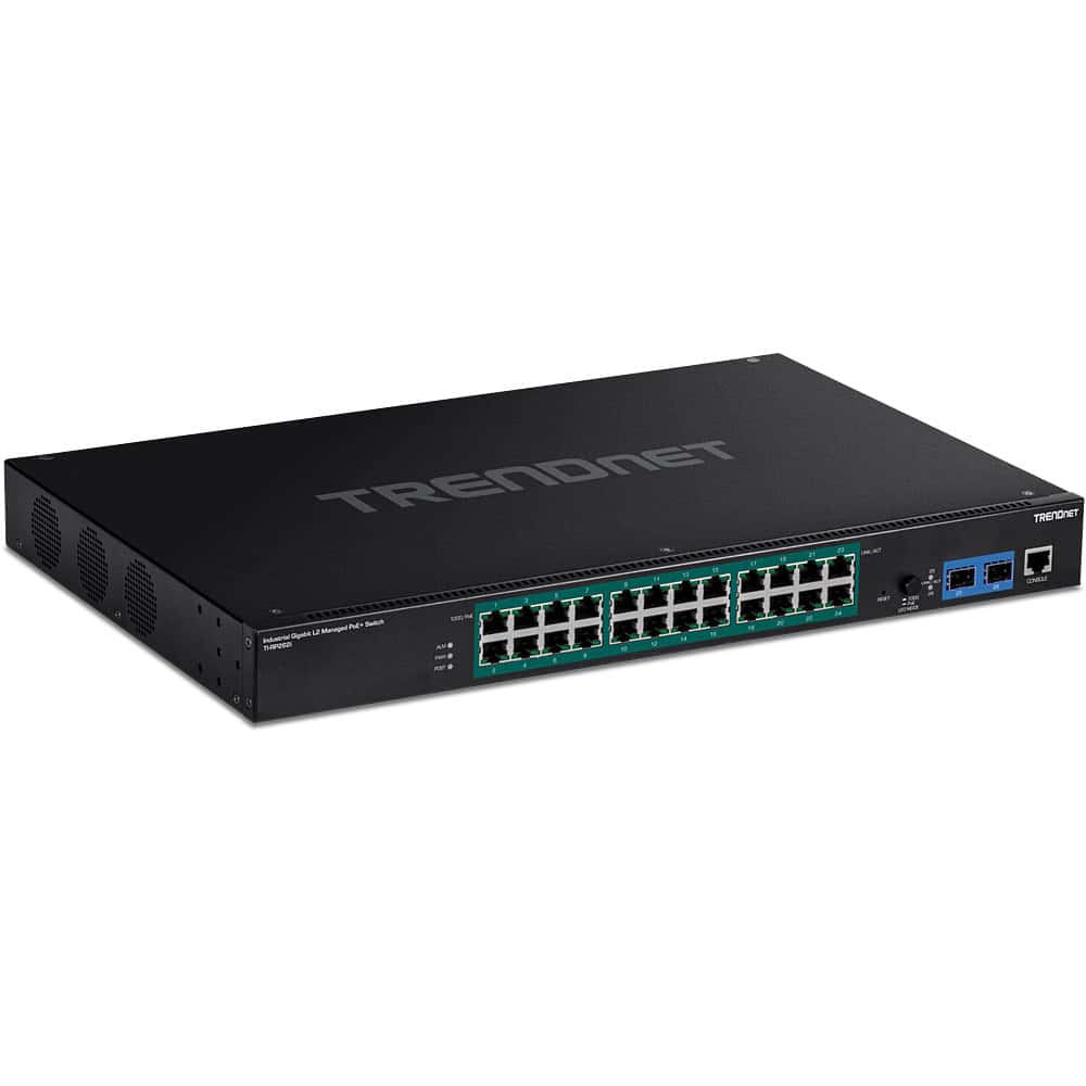Trendnet TI-RP262i Managed L2 Gigabit Ethernet (10/100/1000) Power over Ethernet (PoE) 1U Zwart (TI-RP262I) thumbnail