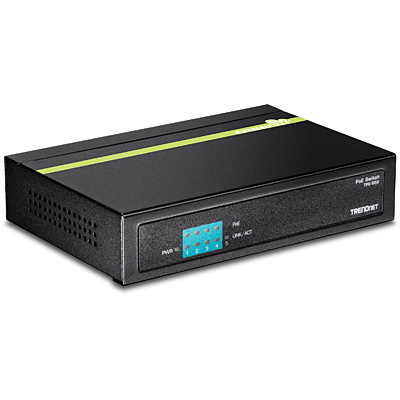 Trendnet TPE-S50 netwerk-switch Unmanaged L2 Fast Ethernet (10/100) Power over Ethernet (PoE) Zwart (TPE-S50) thumbnail