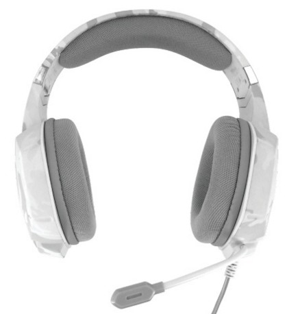 Trust GXT 322W Carus - Gaming Headset voor PS4 en PC - Wit/Grijs Camouflage (20864) thumbnail