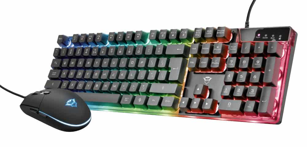 Trust GXT 838 Azor - Gaming Toetsenbord & Muis - Qwerty - Zwart (23289) thumbnail