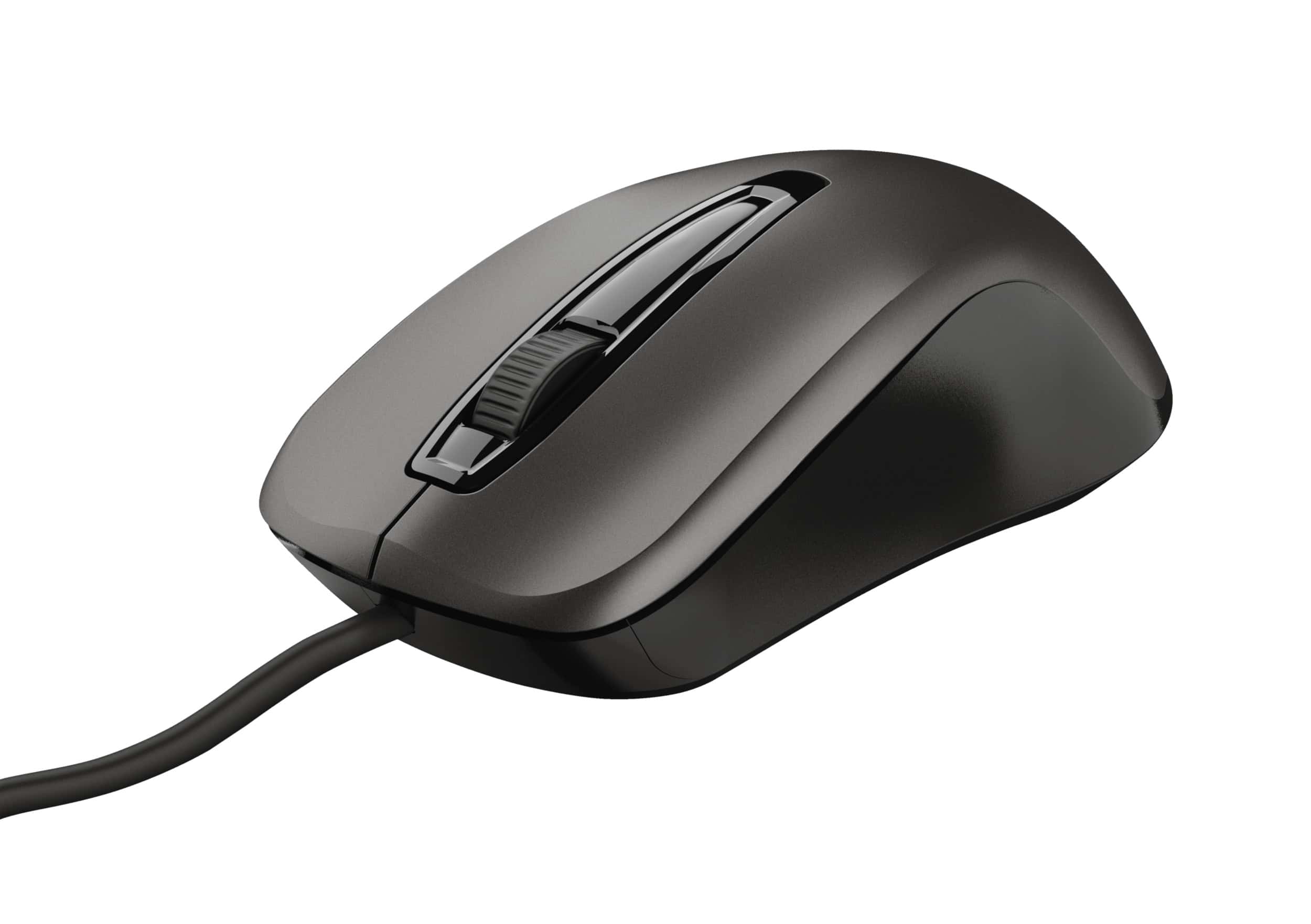 Trust Carve Bekabelde Optische Muis - muis – bedrade USB‑muis – zwart (23733) thumbnail