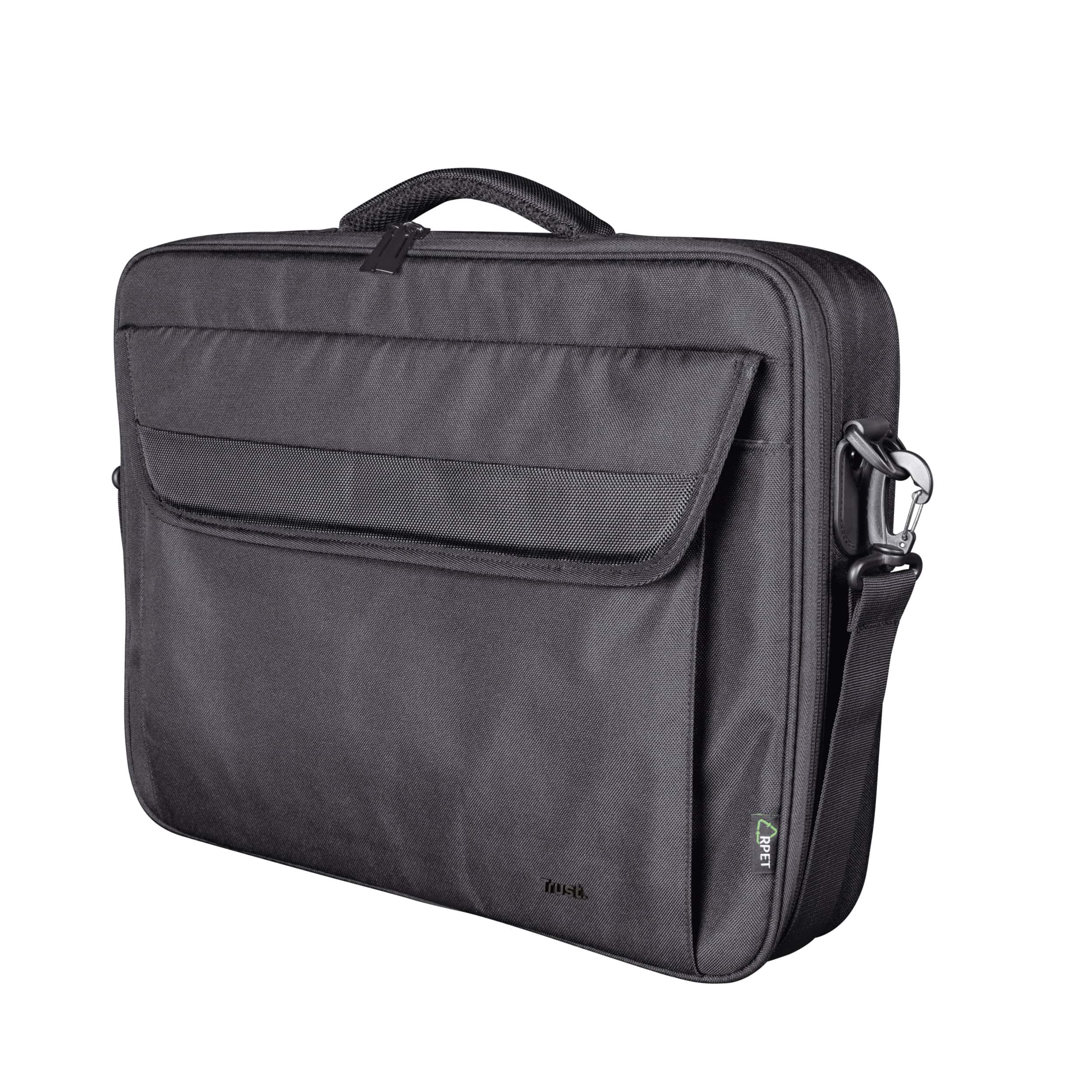 Trust Atlanta Laptop Tas 15,6 inch Eco - Laptop schoudertas – Voor laptops tot 15,6 inch – Gerecycled materiaal – Zwart (24189) thumbnail