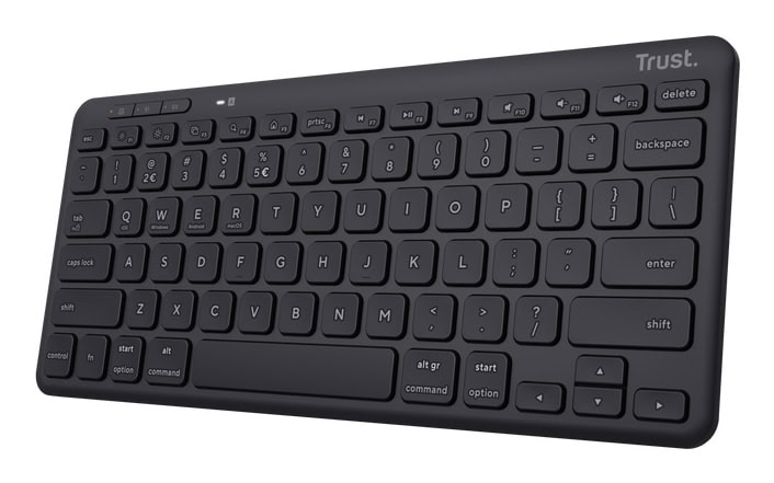 Trust Lyra Compact draadloos toetsenbord – draadloos toetsenbord – QWERTY Amerikaans Engels – Zwart (24707) thumbnail
