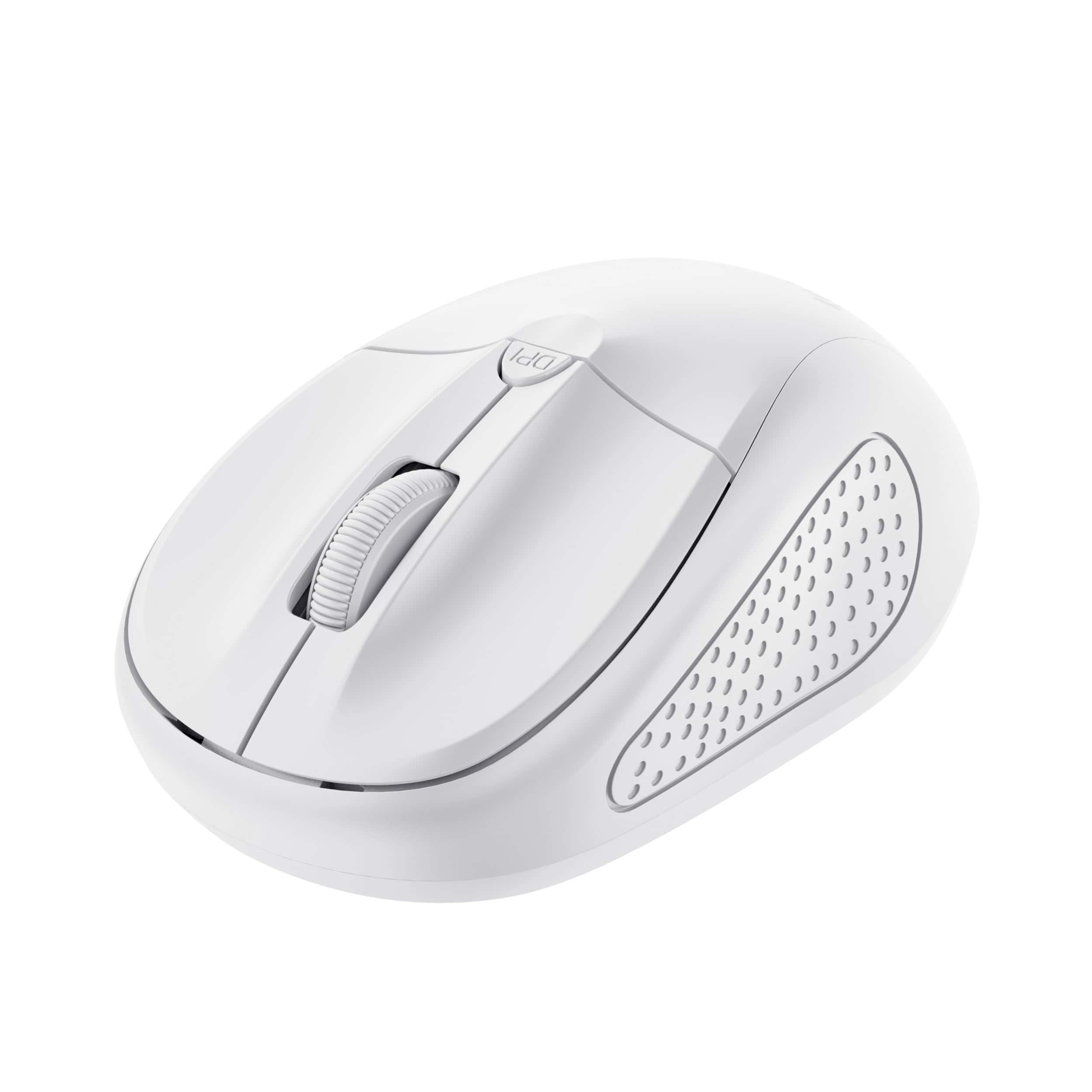 Trust Primo Draadloze Muis - Compacte reismuis – 4 knoppen – 1600 DPI – Wit (24795) thumbnail