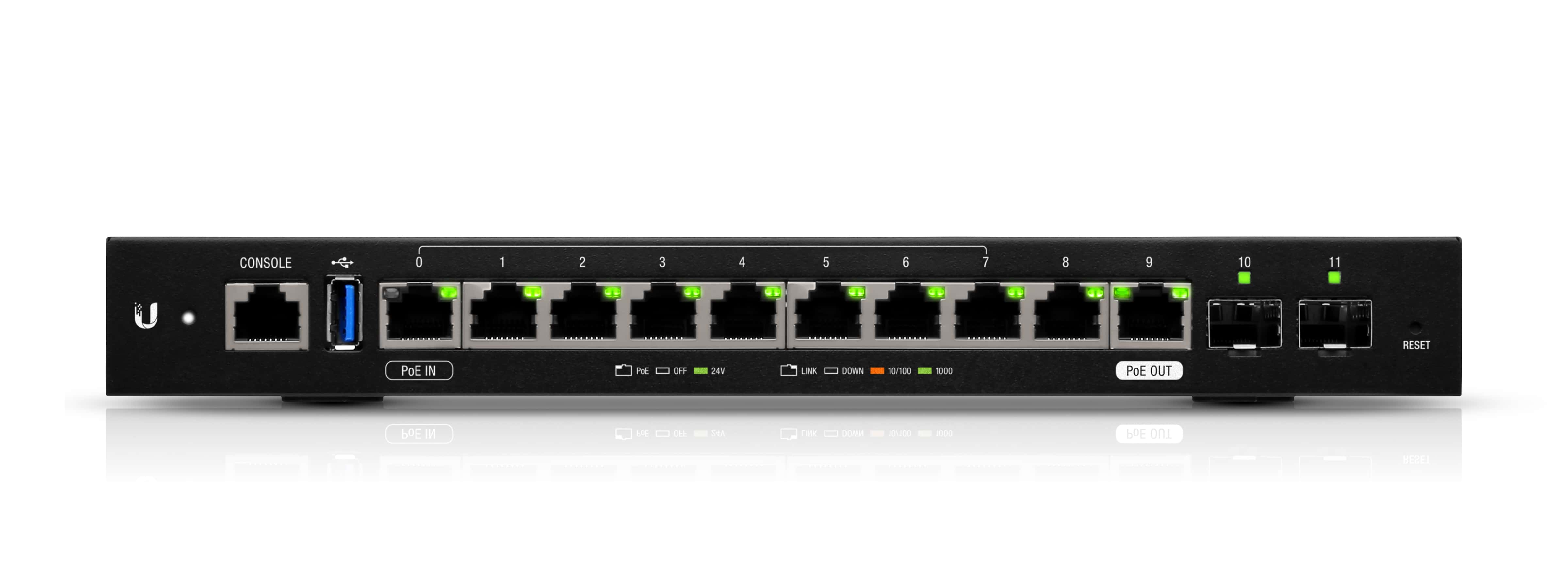 Ubiquiti EdgeRouter ER-12 bedrade router Gigabit Ethernet Zwart (ER-12) thumbnail
