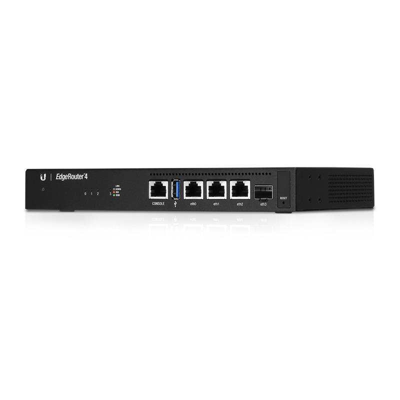 Ubiquiti EdgeRouter 4 bedrade router Gigabit Ethernet Zwart (ER-4) thumbnail