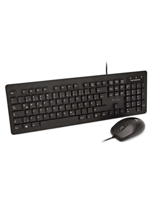 V7 CKU700DE toetsenbord Inclusief muis USB Duits Zwart (CKU700DE) thumbnail