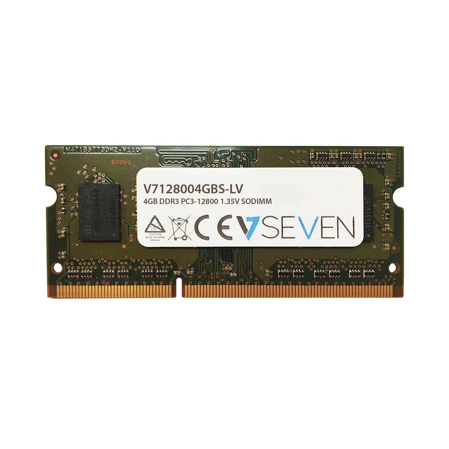V7 4GB DDR3 1600MHz SO-DIMM geheugenmodule 1 x 4 GB (V7128004GBS-DR-LV) thumbnail