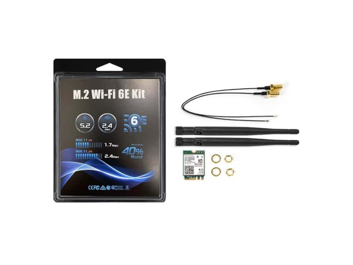 ASROCK DESKMINI M.2 WiFi 6E Kit R2.0 (AX210) 2T2R retail (M.2 WIFI 6E KIT AX210) thumbnail