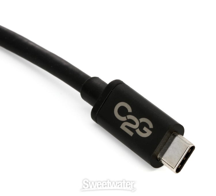 C2G 2m Thunderbolt 3 Cable (20Gbps) - Thunderbolt Cable 4K - Black - Kabel Thunderbolt - 2 (88839) thumbnail