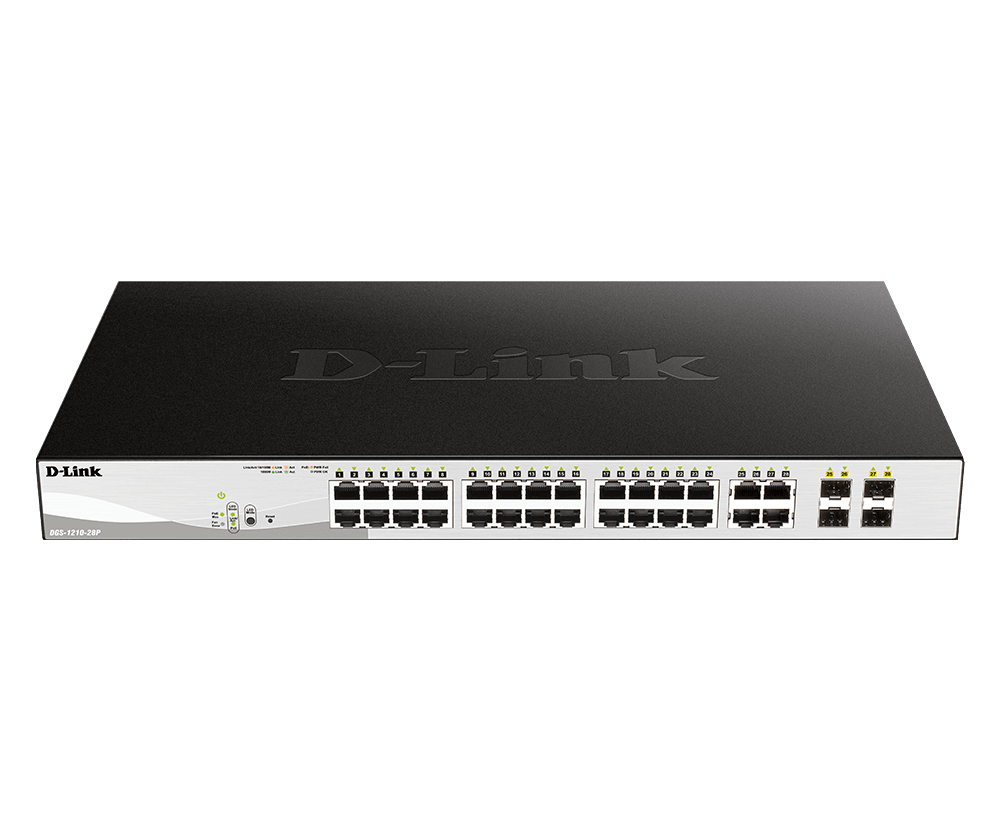 Cisco D-Link Web Smart 28-port 10/100 BaseT PoE Switch (DES-1210-28P) thumbnail