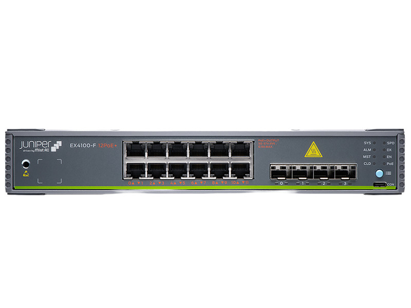 Juniper EX Series EX4100-F-12T Switch L3 managed 12 x 10/100/1000Base-T + 4 x 10 Gigabit (Uplink) (EX4100-F-12T) thumbnail