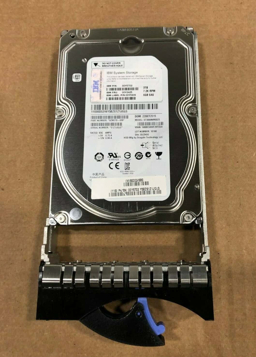 Lenovo IBM 3TB 3.5inch 7,2K rpm 6Gb SAS NL HDD (00Y5702) thumbnail