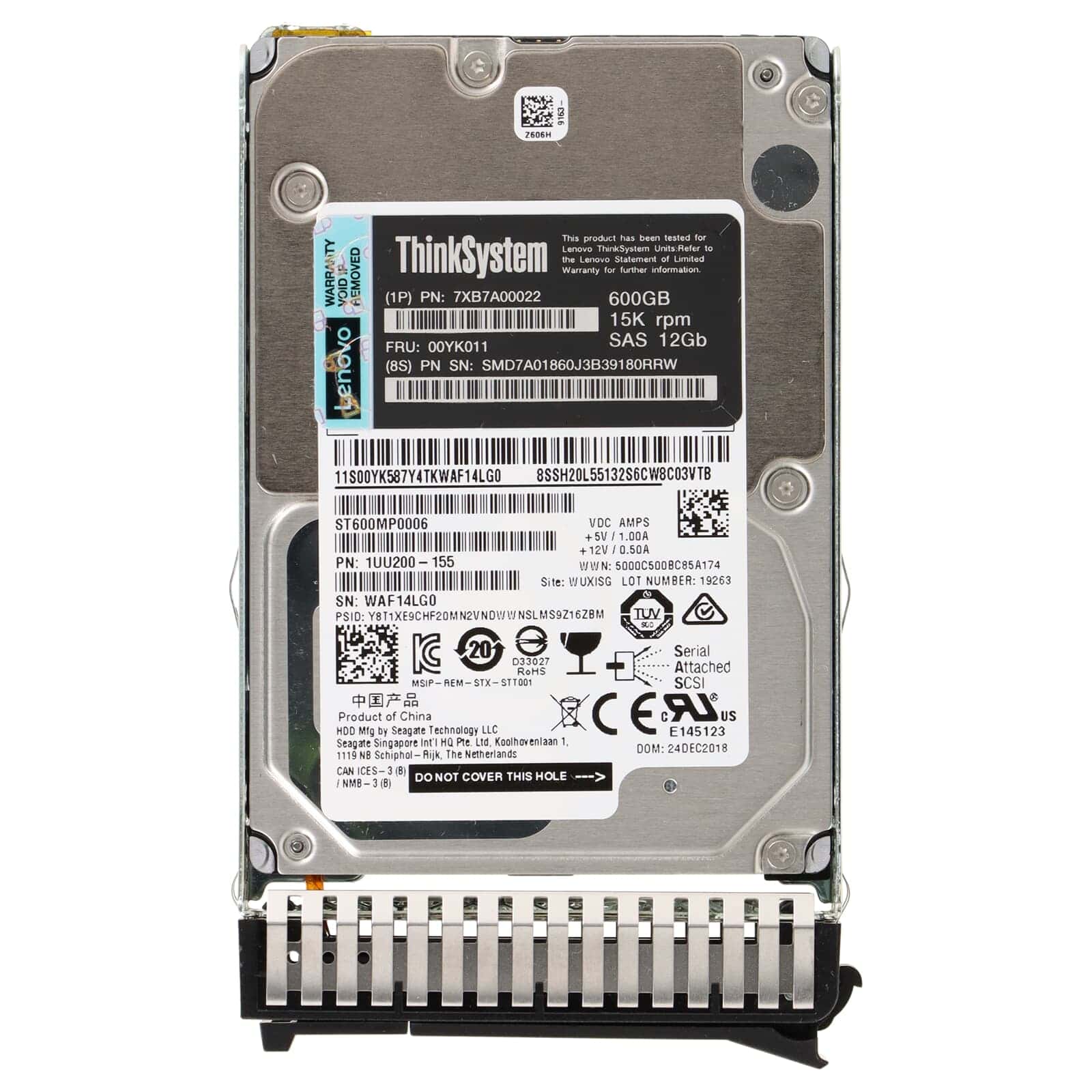Lenovo 600GB 15K 12Gbps SAS 2.5 G3HS HDD (SHD7A23220) thumbnail