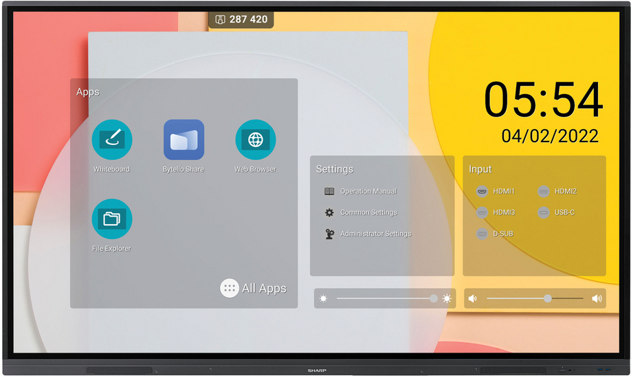 Sharp PN-L652B 165,1 cm (65") 3840 x 2160 Pixels LCD Zwart (60005557) thumbnail