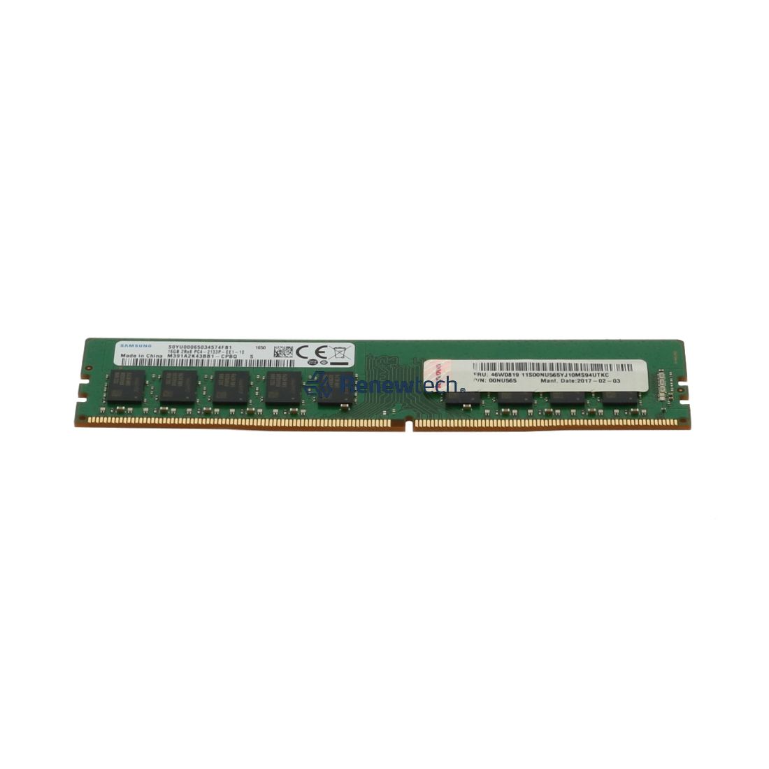 LENOVO 16GB (1*16GB) 2RX8 PC4-17000P-E DDR4-1233MHZ ECC UDIMM (46W0817) thumbnail