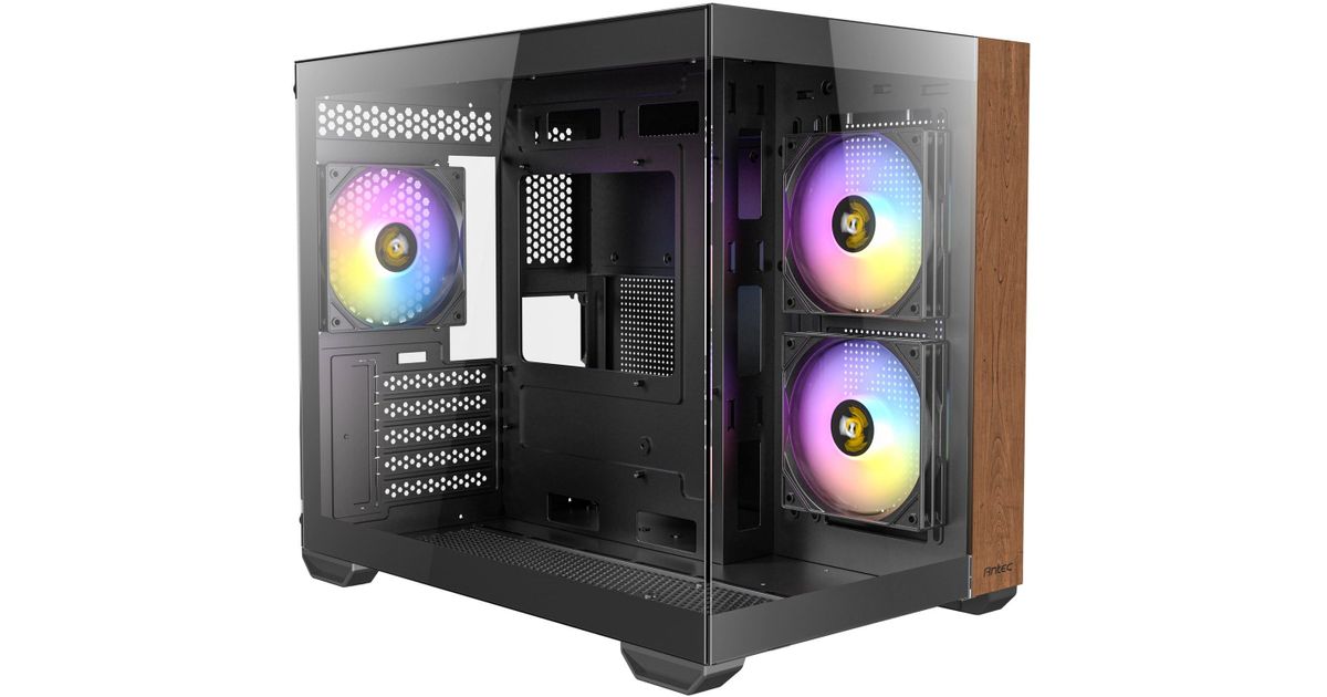 Antec MICRO-ATX CX600M WOOD RGB MINI TOWER Case with GLASS PANELS (BLACK) (0-761345-10138-7) thumbnail