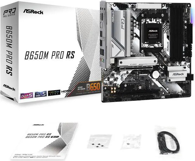 ASRock B650M Pro RS Mainboard Sockel AM5 - BULK-Ware!! Ohne Originalverpackung (80-MXBLP0-A1A01) thumbnail