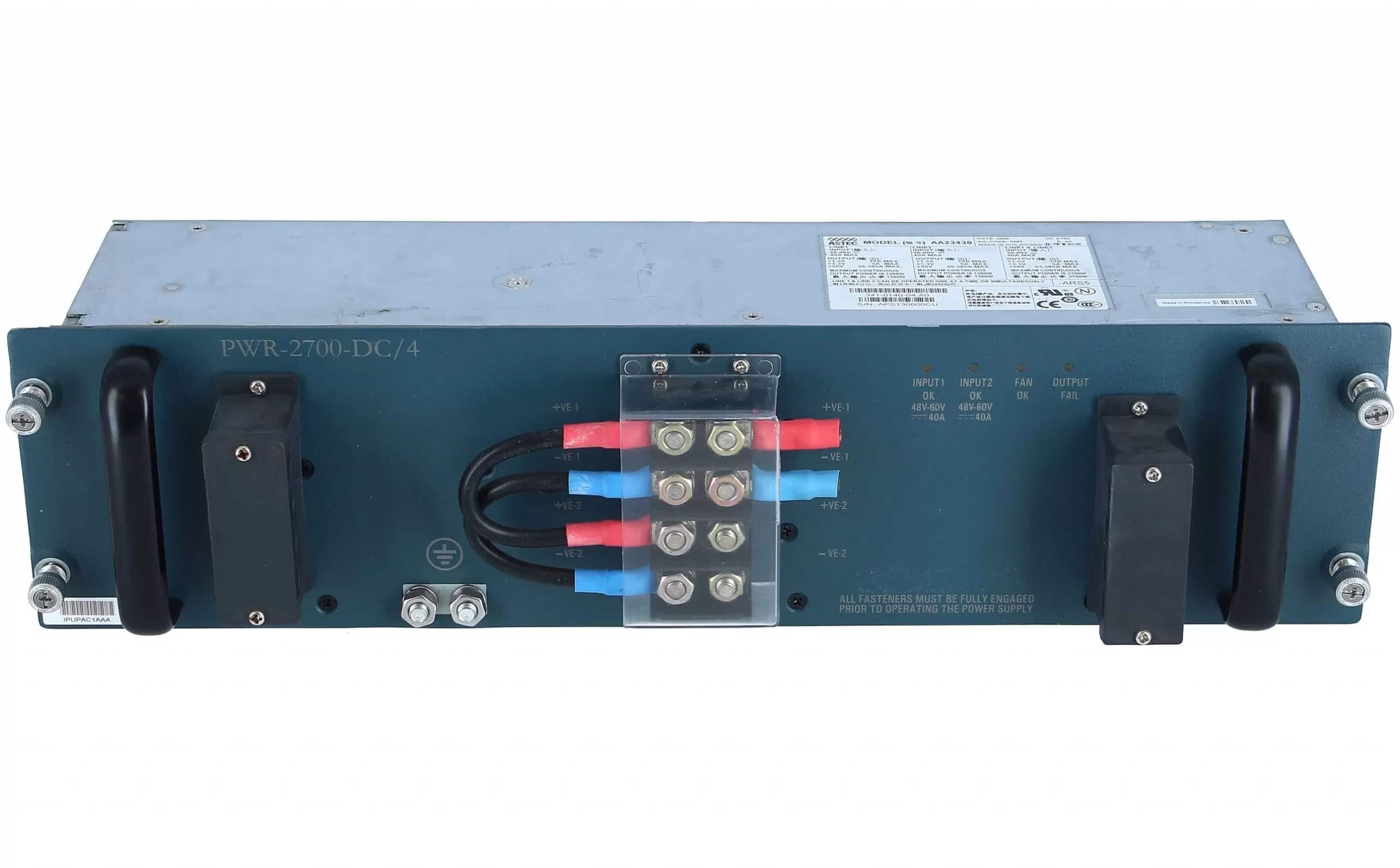 Cisco 2700W DC Power Supply (PWR-2700-DC-RFB) thumbnail