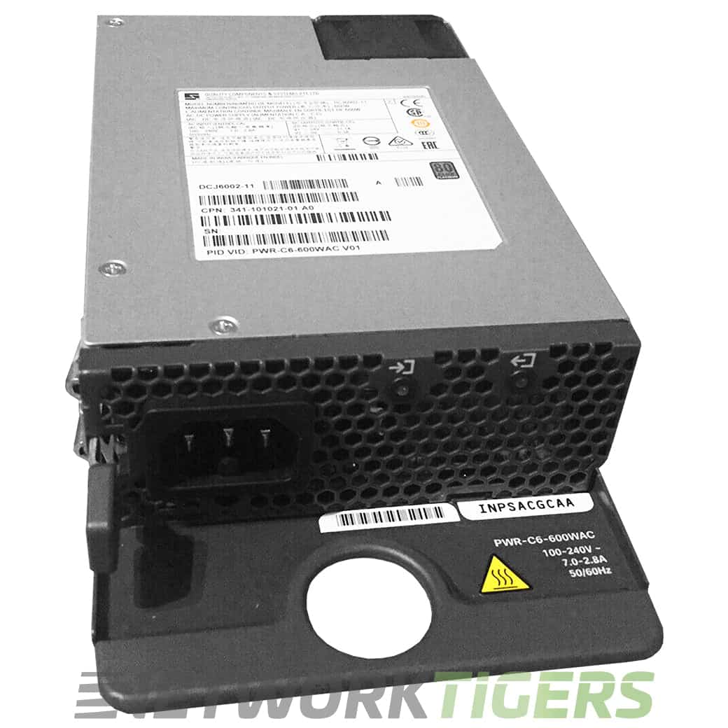 Cisco 600W AC Config 6 Power Supply (PWR-C6-600WAC/2-RFB) thumbnail