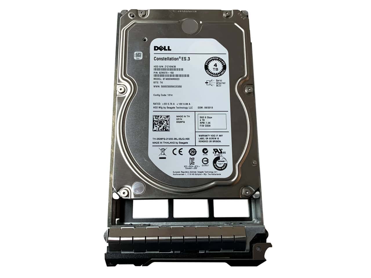 Dell 4TB 7.2K 3.5INCH SAS 6GBPS HDD (0529FG-RFB) thumbnail