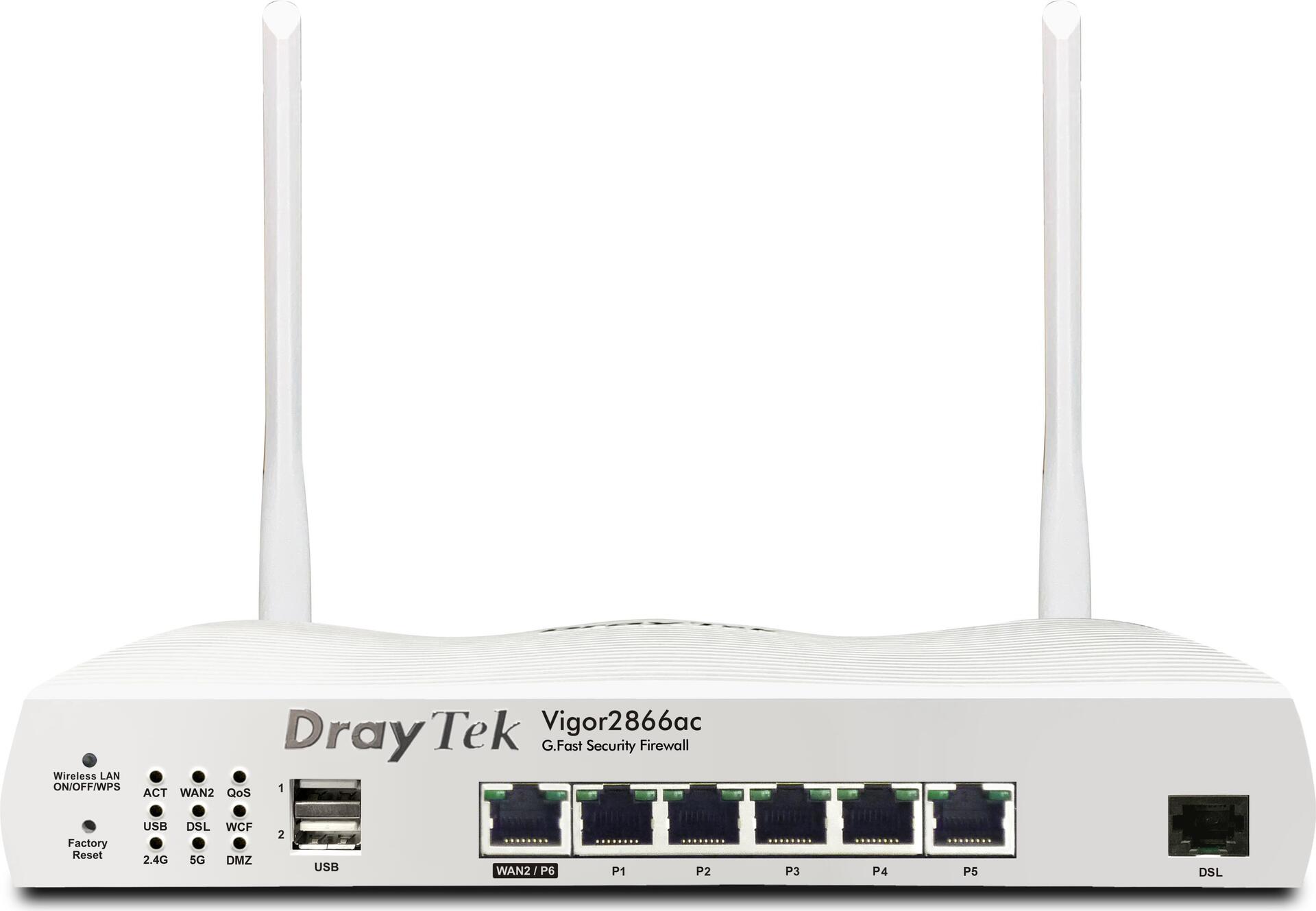 DrayTek Vigor 2866Vac Dual-WAN VoIP-Router G.Fast/DSL & Wi-Fi 5 (V2866VAX-DE-AT-CH) (V2866VAX-DE-AT-CH) thumbnail